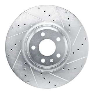 R1 Concepts EDZ-73083R Brake Rotor Drilled & Slotted Silver